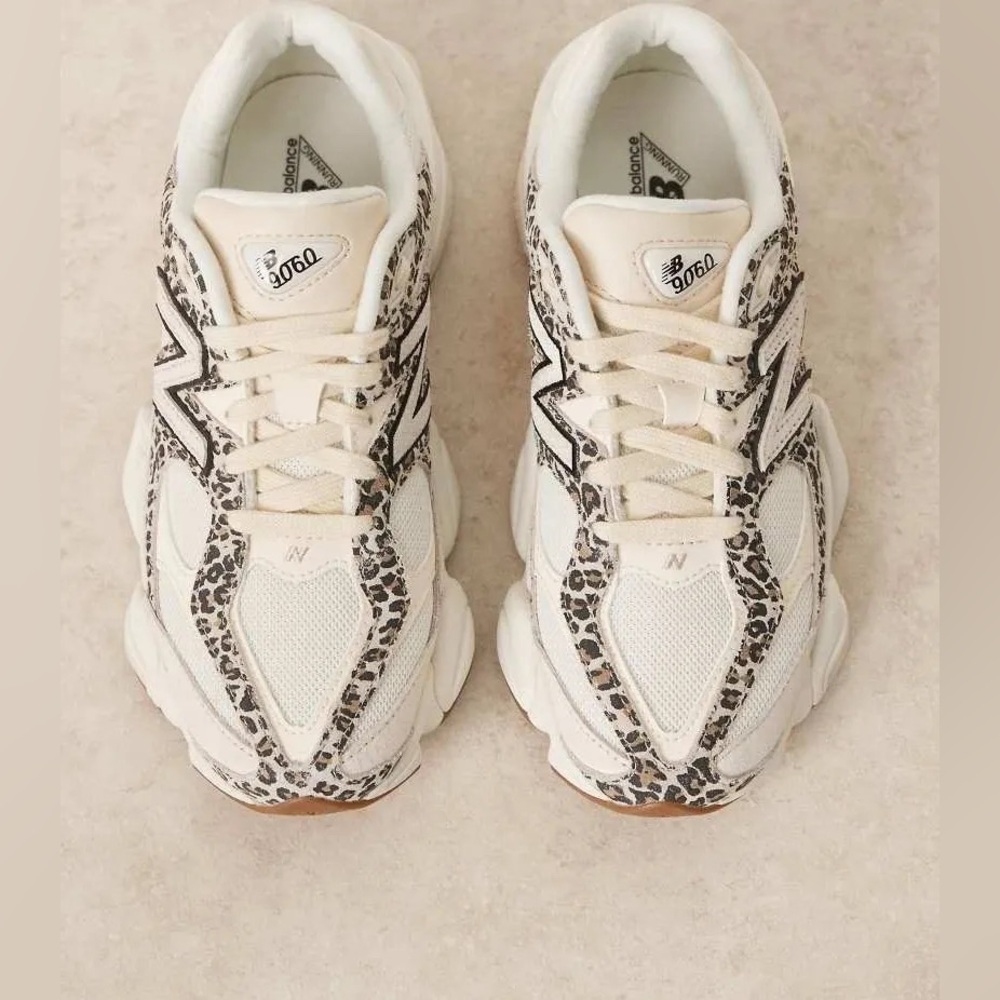 NIB-Women New Balance 9060 Leopard Print Sneakers-Exclusive Collection Size 7.5 - Picture 3 of 12